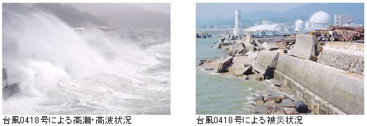 台風による状況